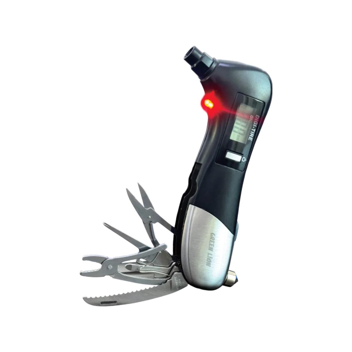 Green Lion Digital Tire Pressure 9 In 1 Rescue Tool