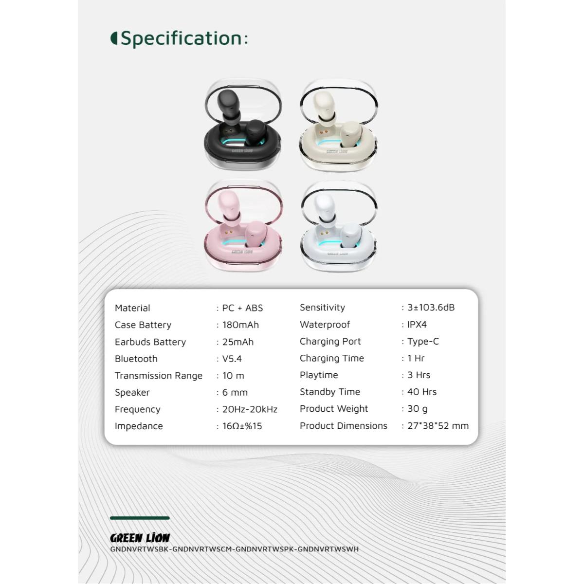 Green Lion Denver True Wireless Earbuds