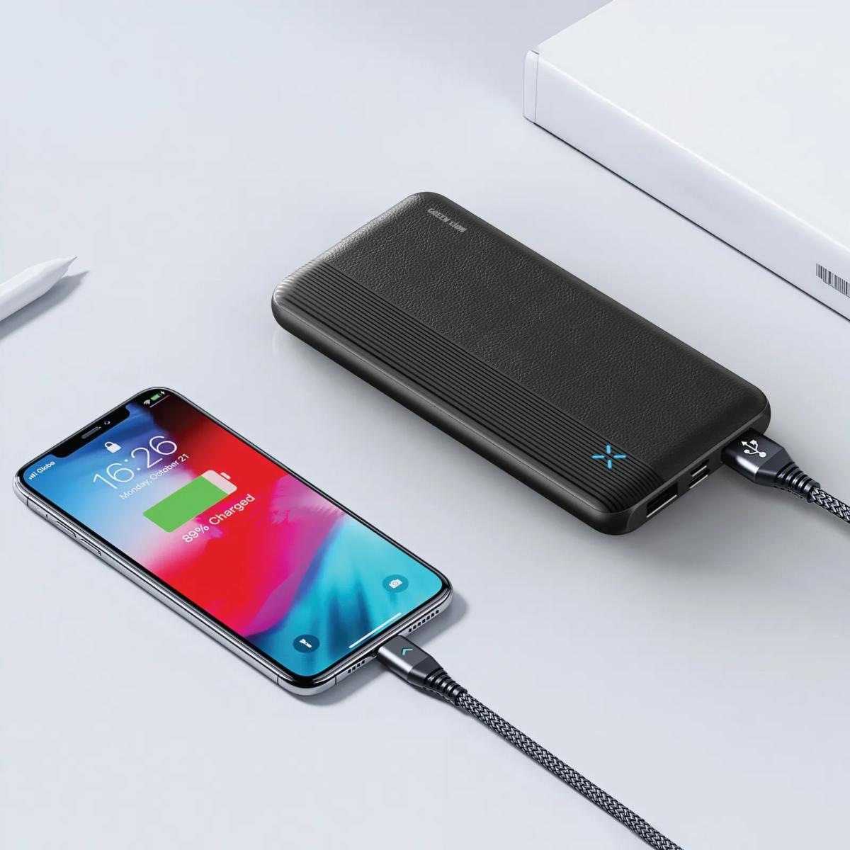 Green Lion DUO LITE Power Bank and Earbud Combo Pack