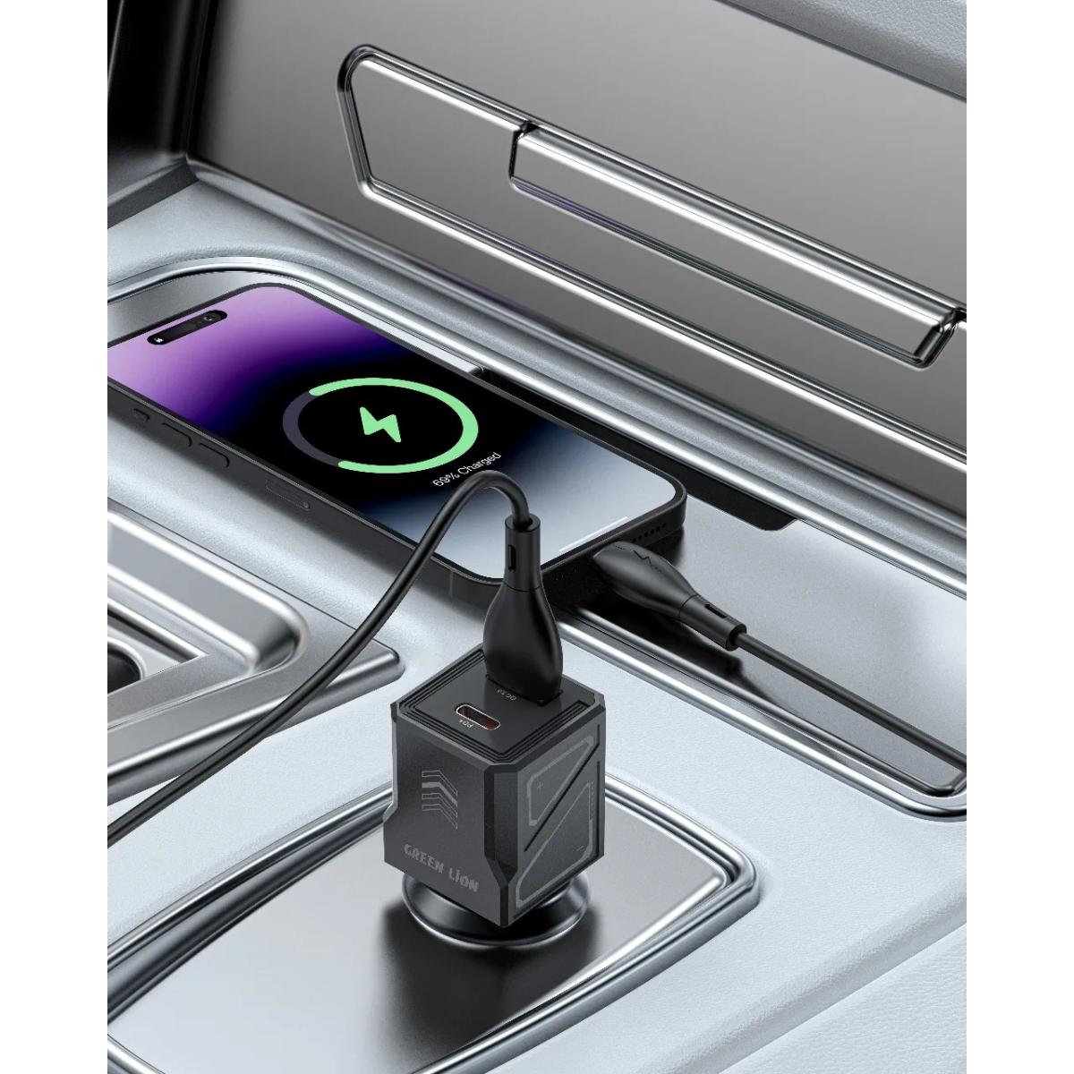 Green Lion Dual Volt Car Charger PD+QC 60W