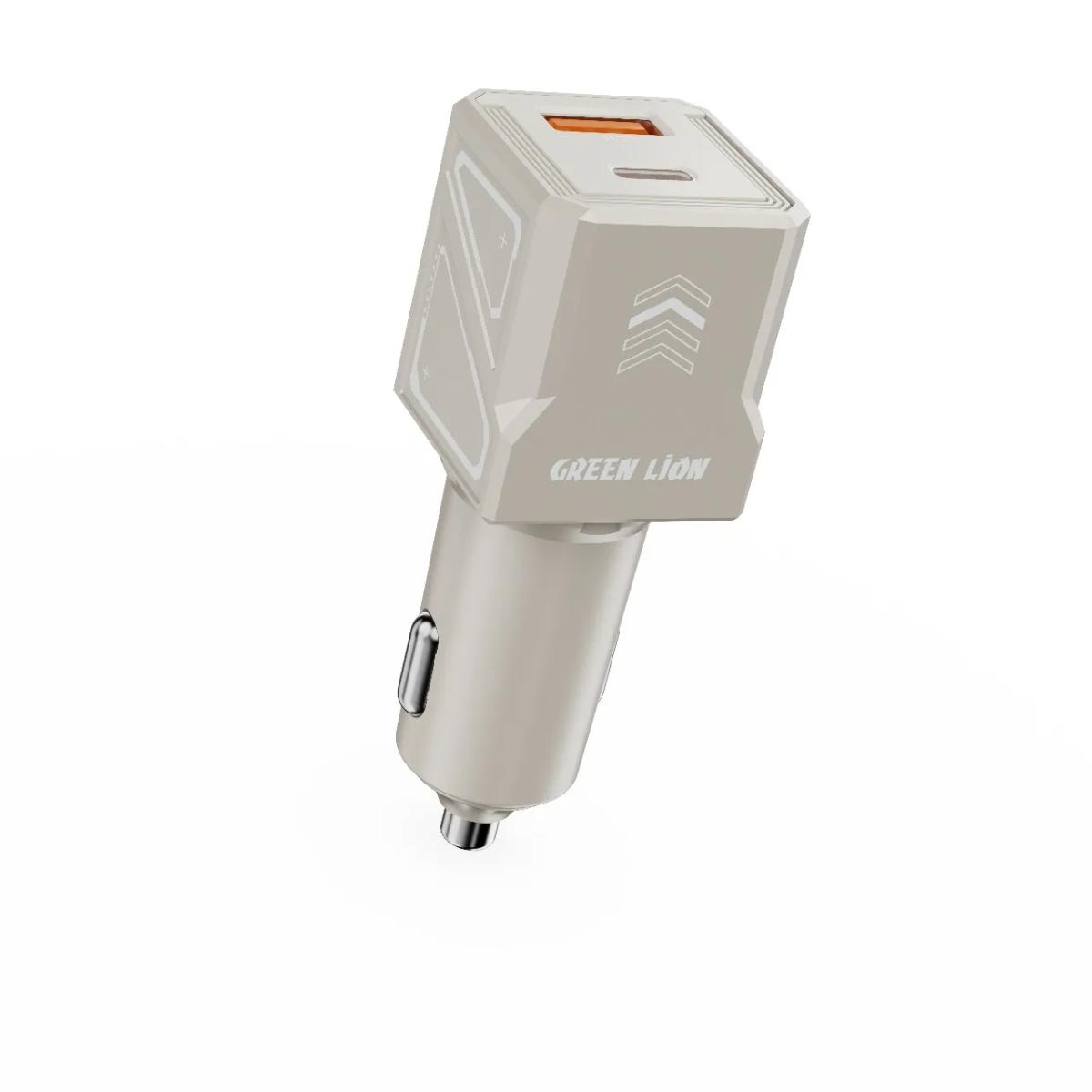 Green Lion 60W Dual-Port Car Charger with USB-C Cable