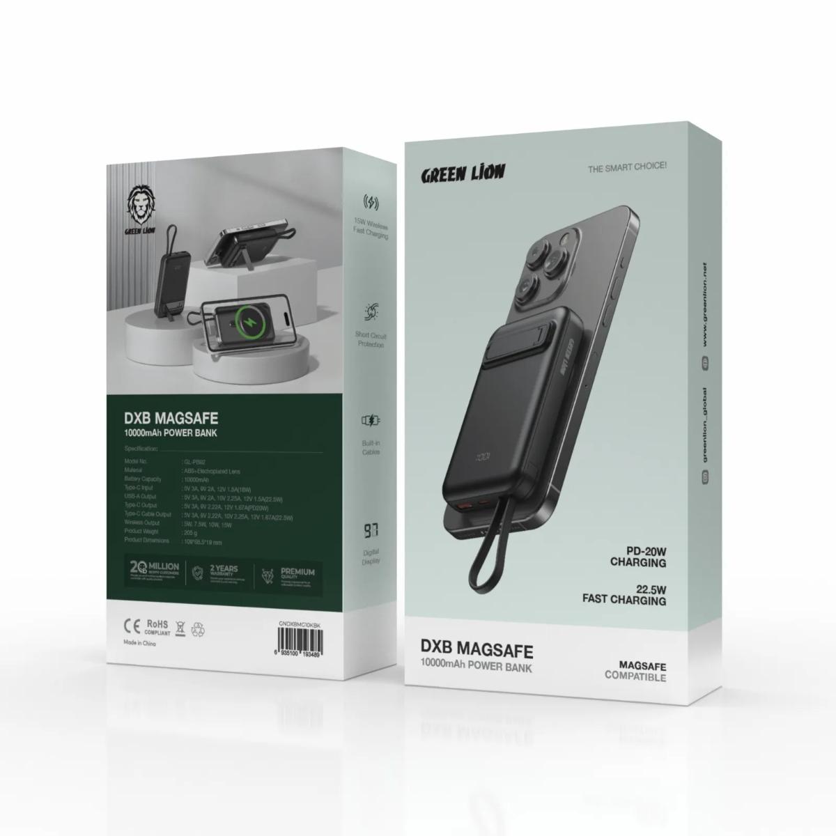 Green Lion DXB MAGSAFE Power Bank 10000 mAh
