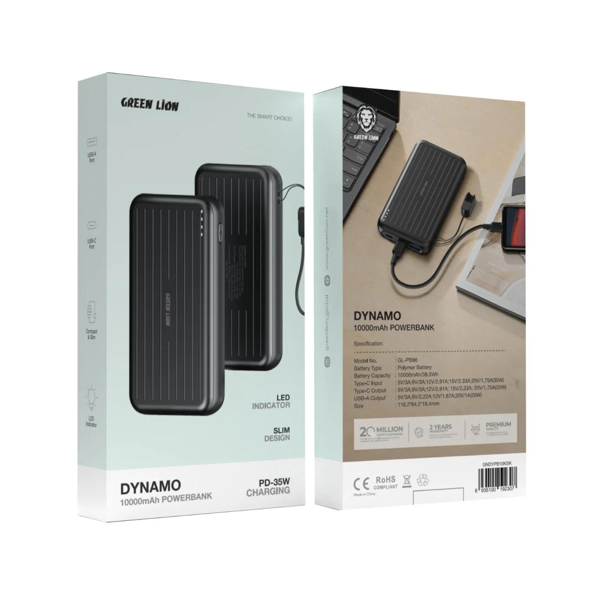 Green Lion Dynamo 10000mAh Power Bank