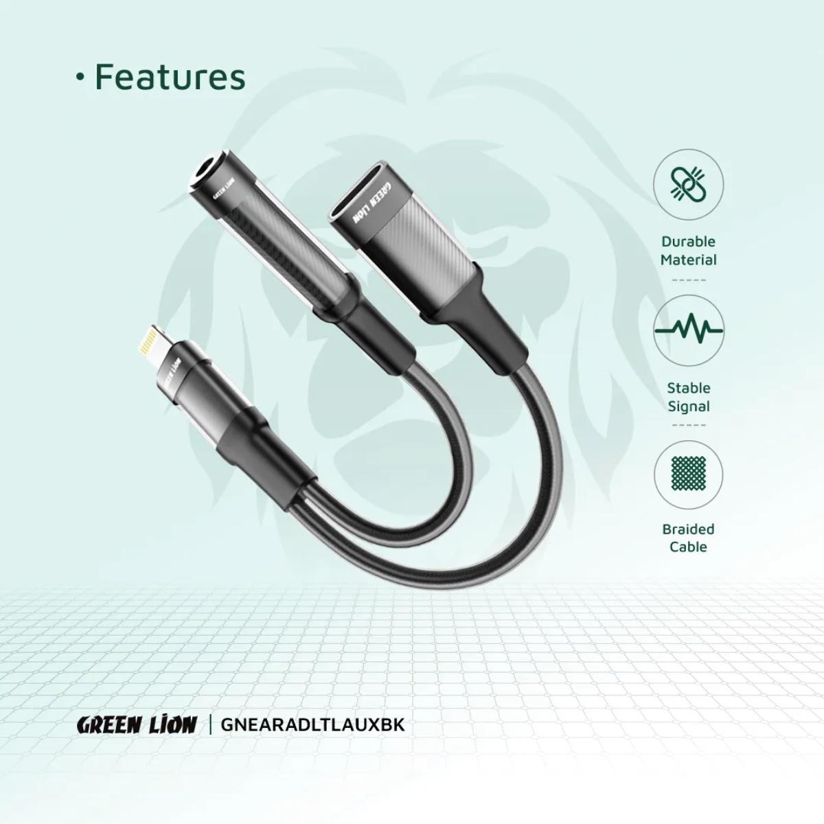 Green Lion 2-in-1 Lightning to Lightning