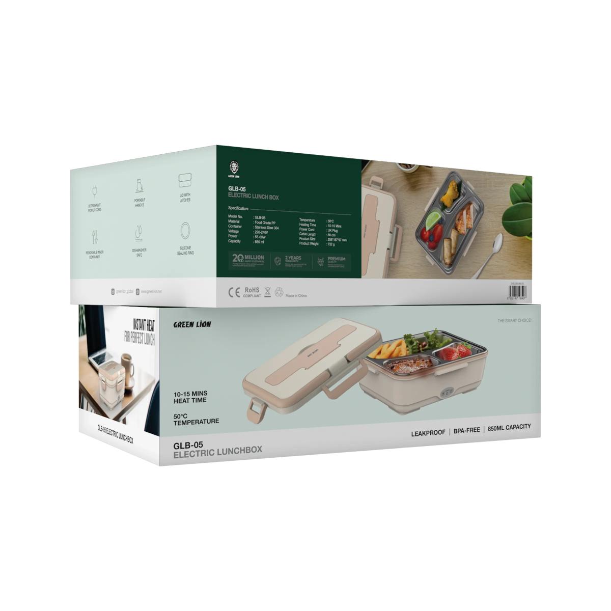 Green Lion 850ml Electric Heating Lunchbox