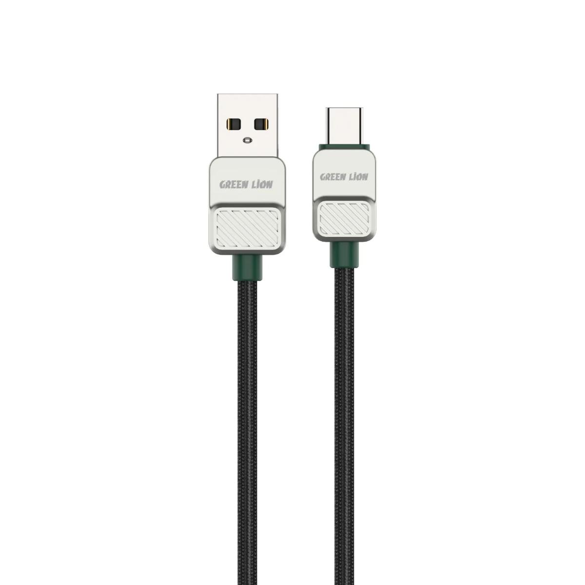 Green Lion USB A to Type•C Cable Electroplated-Braided