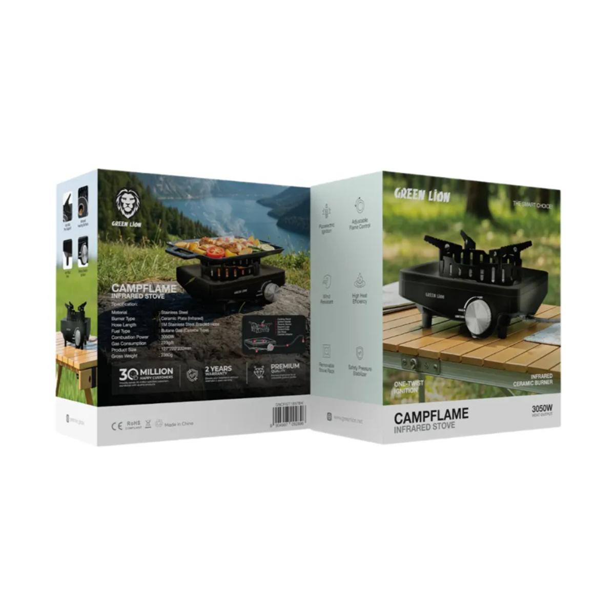 Green Lion Flamo 3-Burner Camping Stove