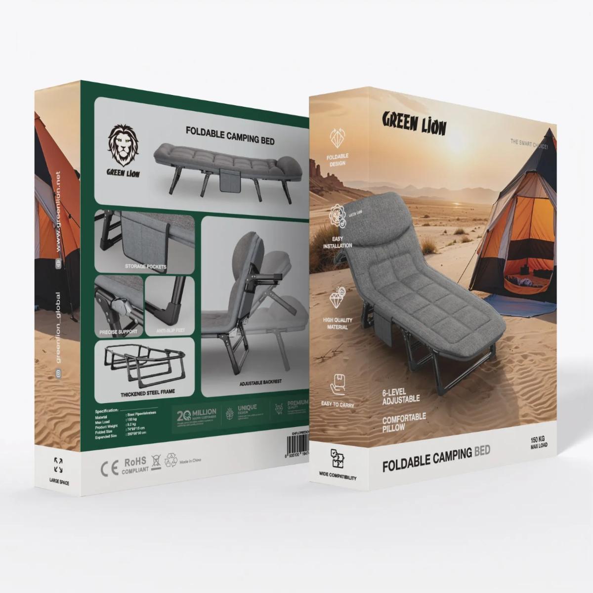 Green Lion Foldable Camping Bed