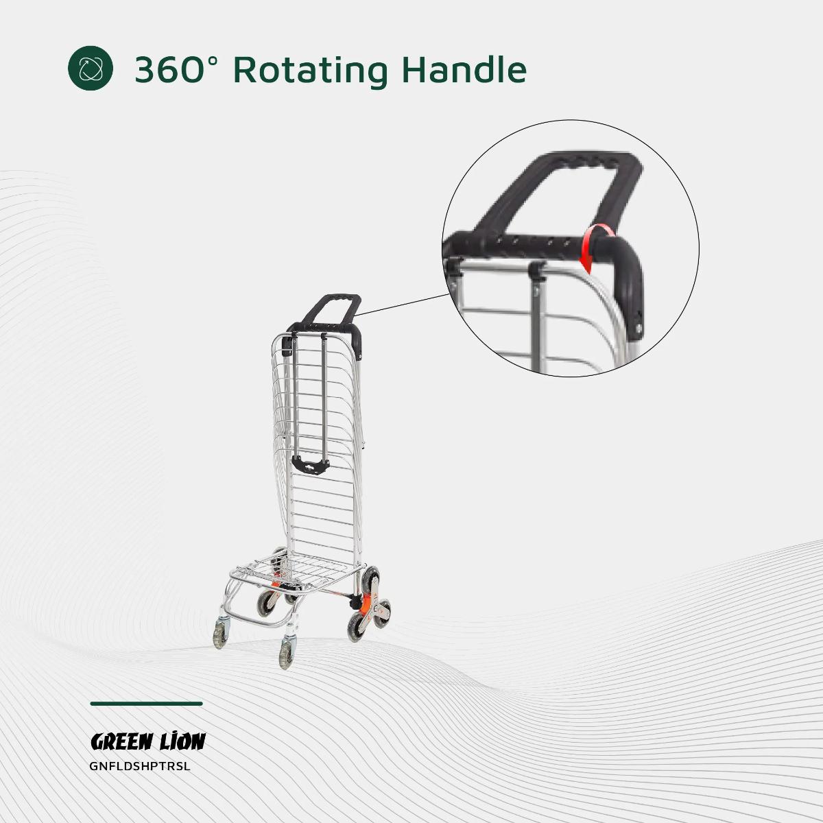 Green Lion Foldable Shopping Trolley