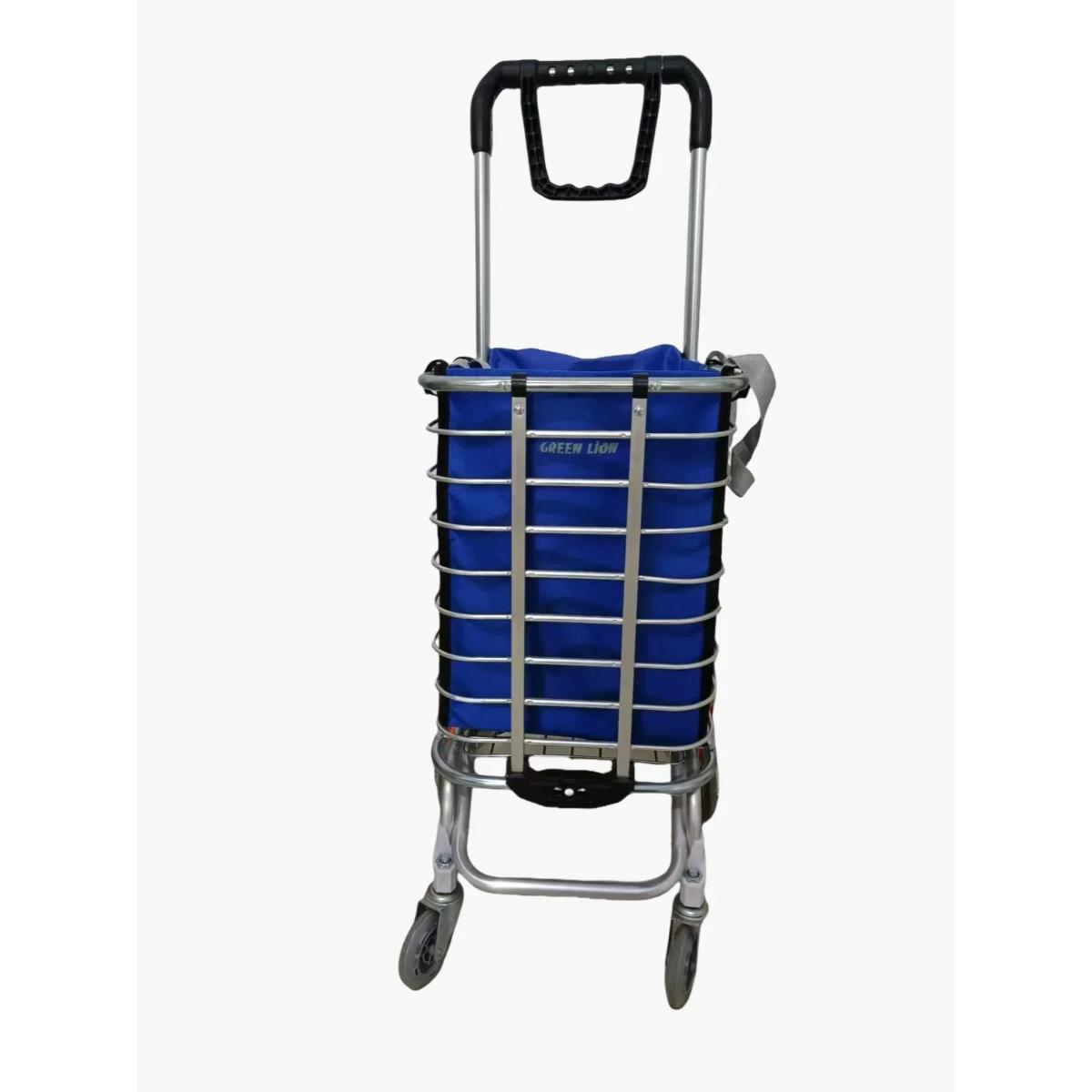 Green Lion Foldable Shopping Trolley