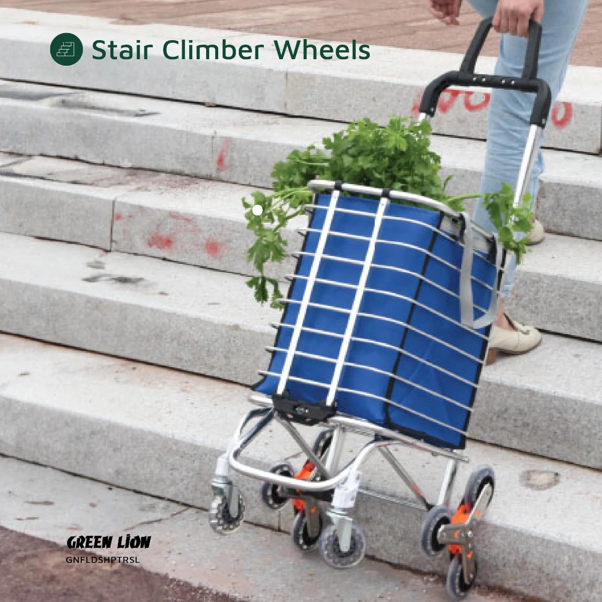 Green Lion Foldable Shopping Trolley