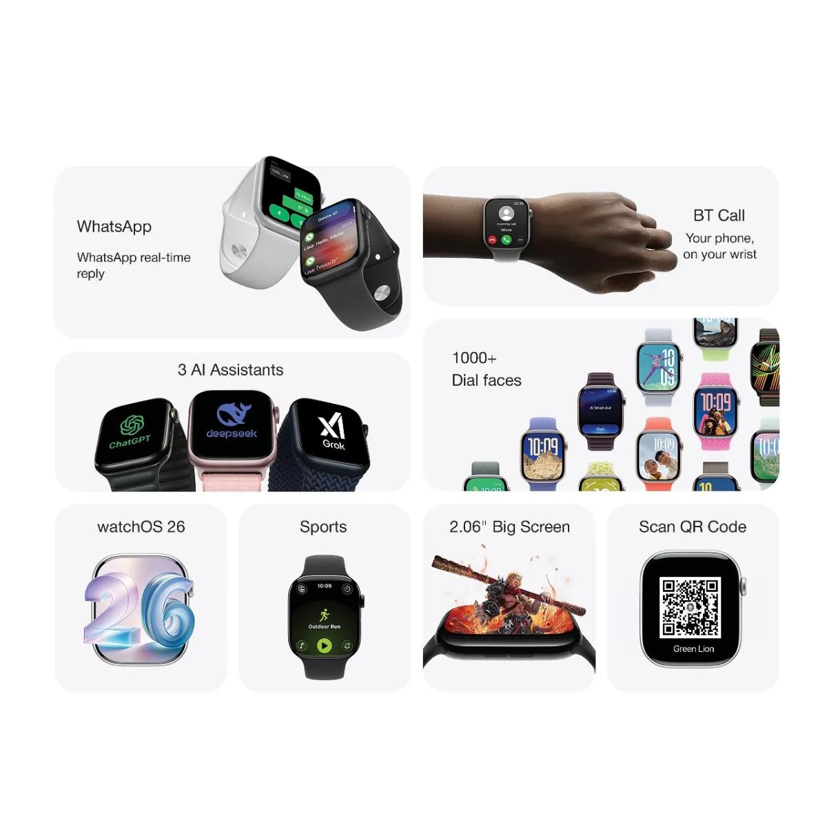 Green Lion Flex 46 - 2.06'' IPS Smart Watch