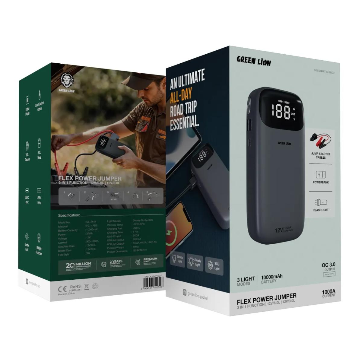 Green Lion Flex Power Jumper & 10000mAh Power Bank
