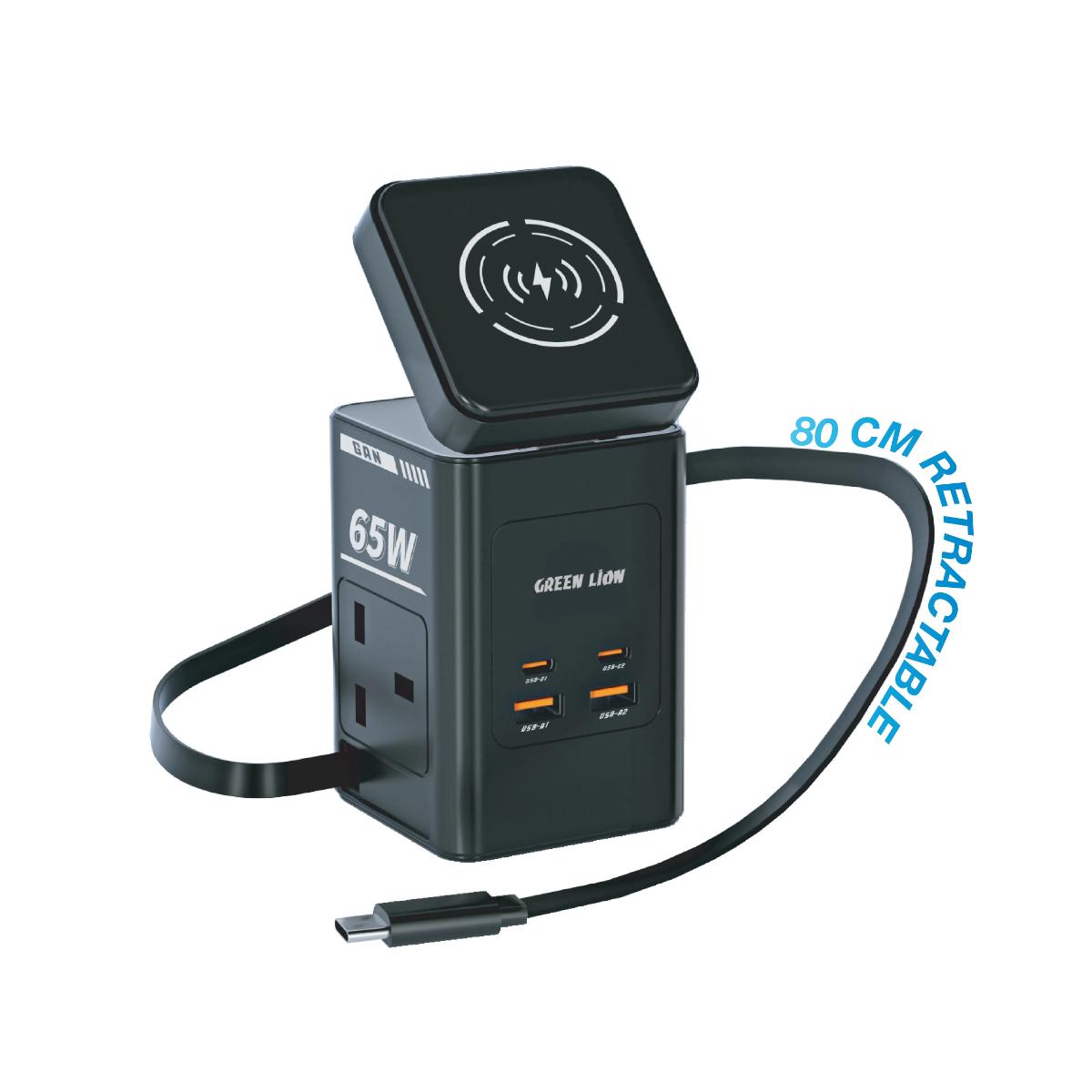 Green Lion GaN 65W Multi Port Travel Adapter