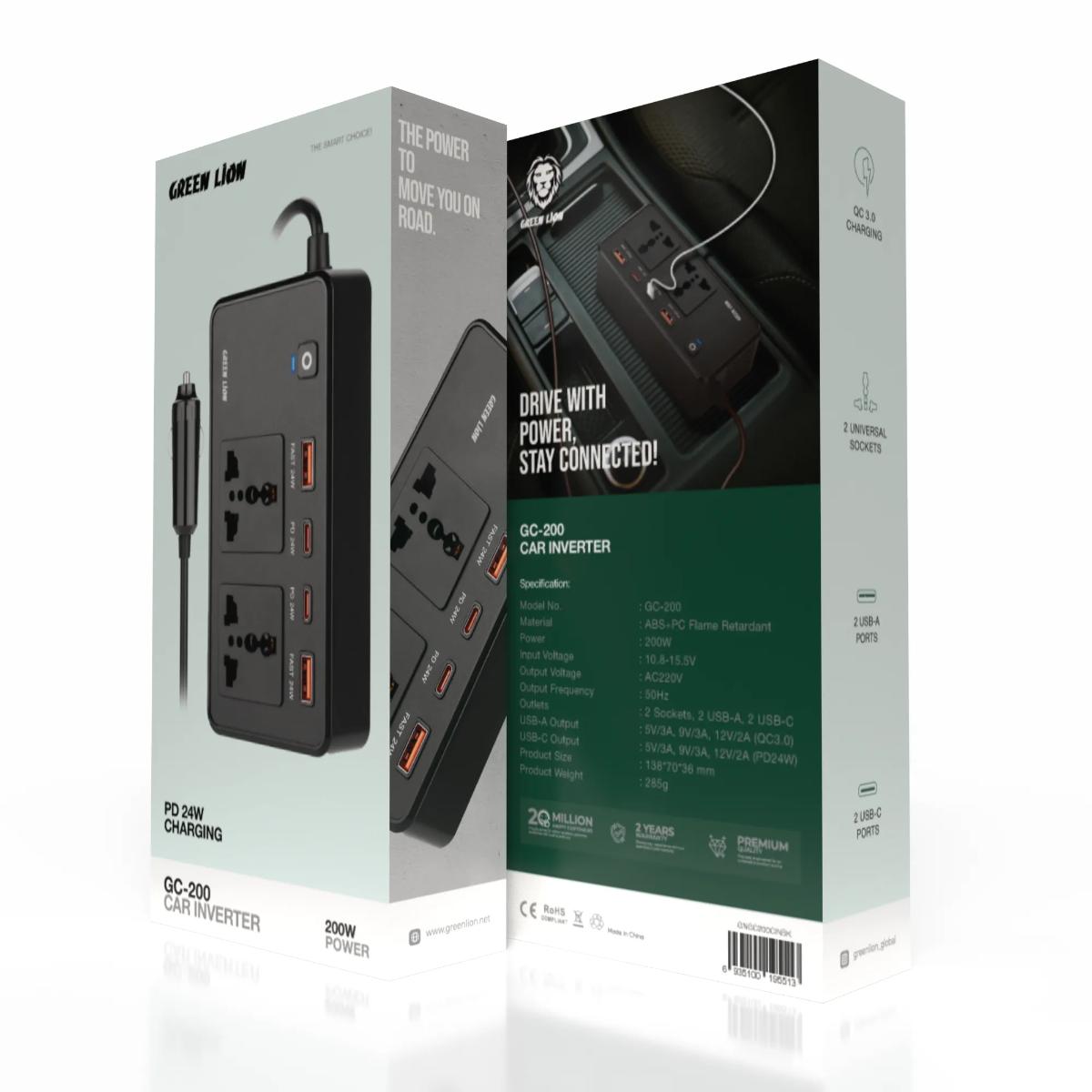Green Lion GC•200 Car Inverter