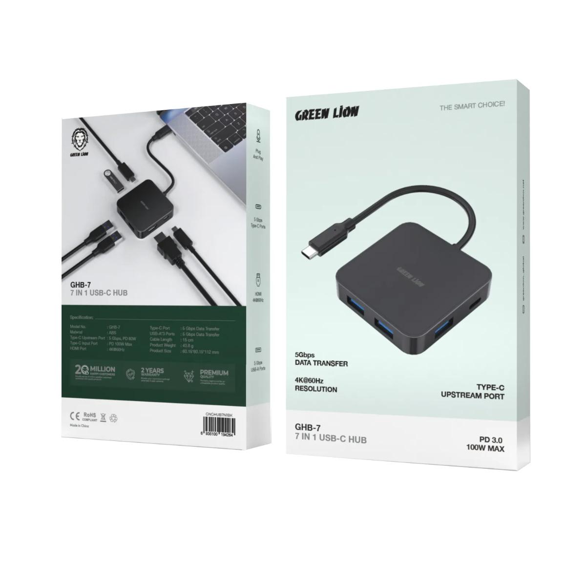 Green Lion 7-in-1 USB-C Hub (GHB•7)