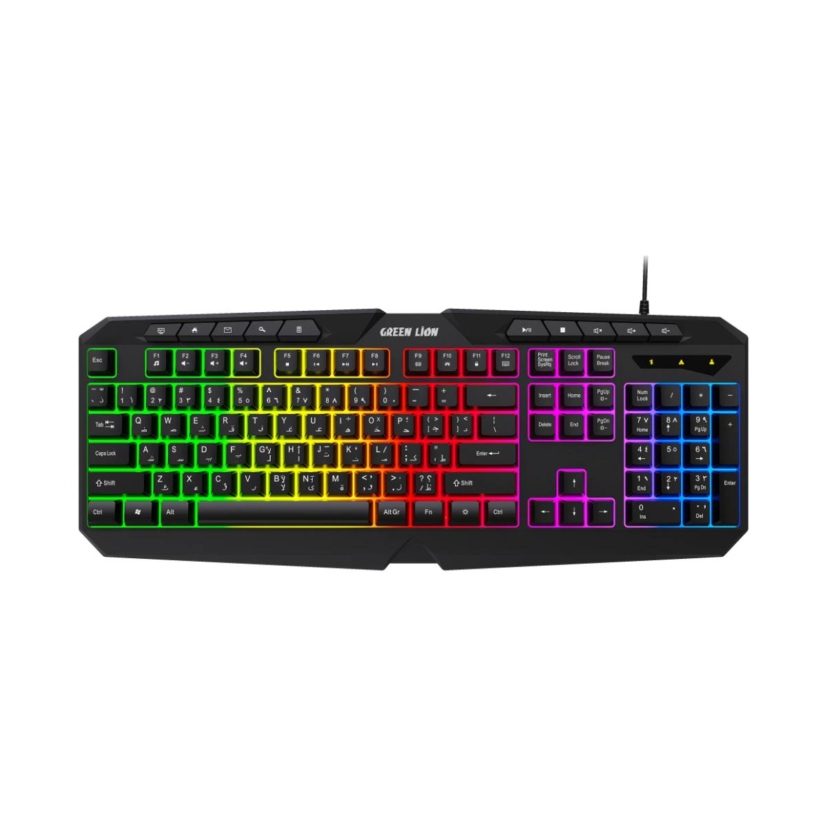 Green Lion GK-400 RGB Gaming Keyboard & Mouse Combo