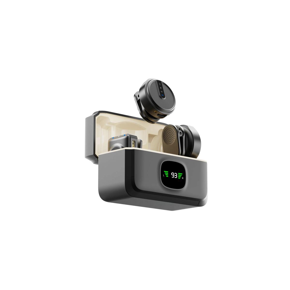 Dual Wireless Lavalier Mic System for Recording & Streaming