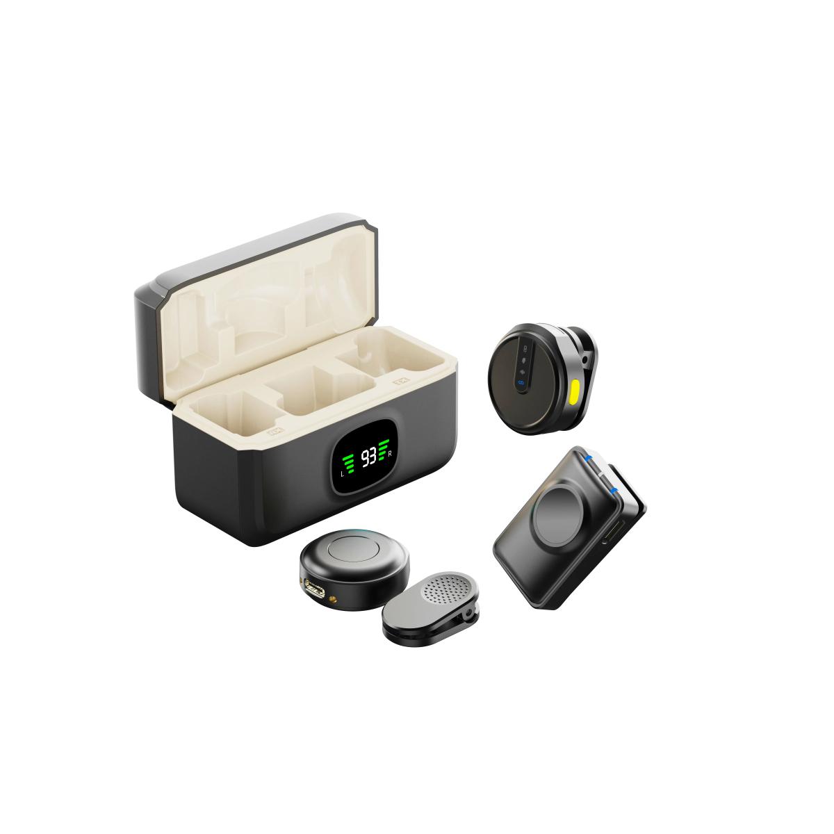 Dual Wireless Lavalier Mic System for Recording & Streaming