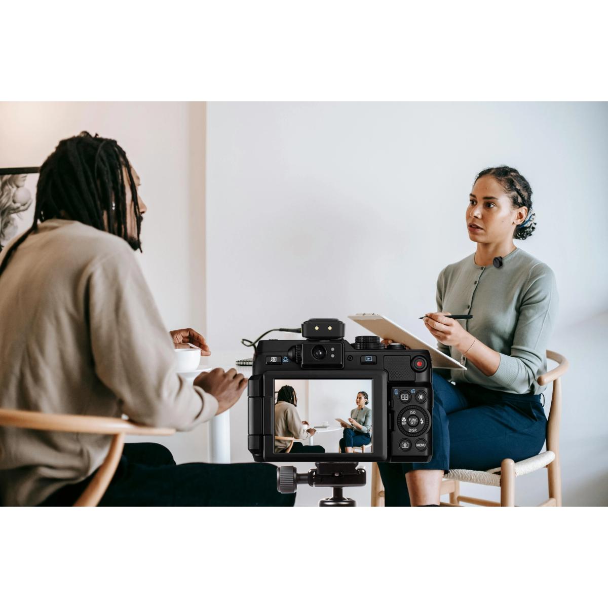 Dual Wireless Lavalier Mic System for Recording & Streaming