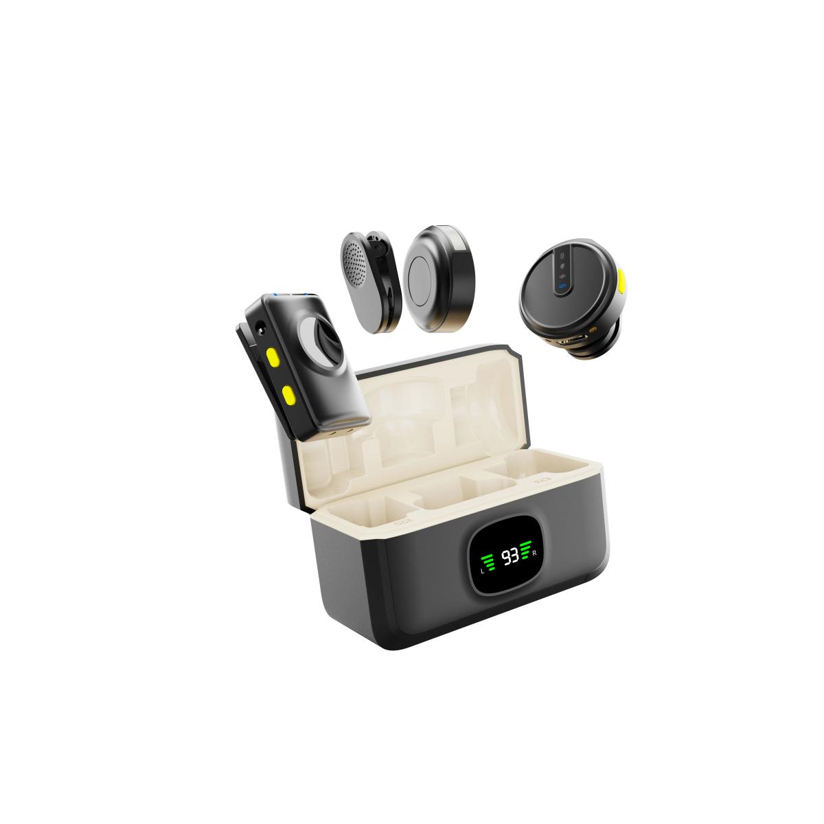 Dual Wireless Lavalier Mic System for Recording & Streaming