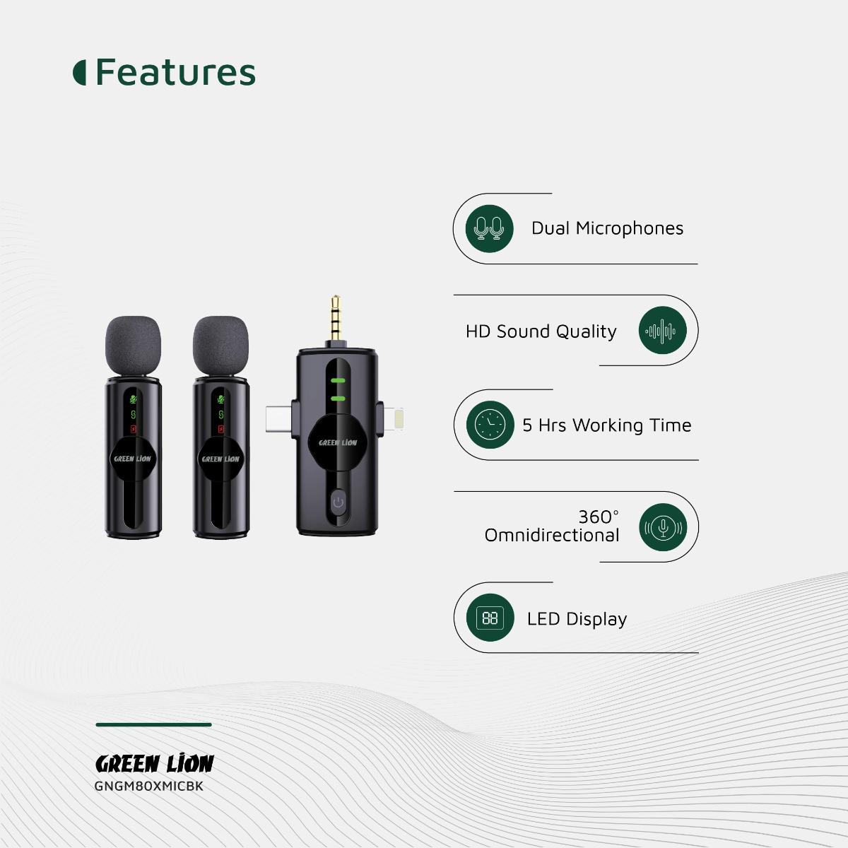 Green Lion GM•80X Microphone 3 In 1