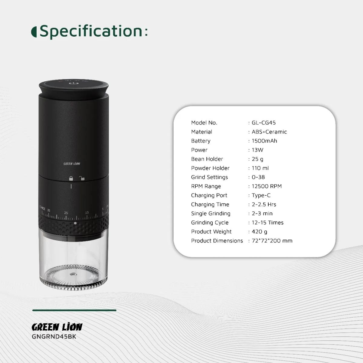 Green Lion Grind Pro Coffee Grinder