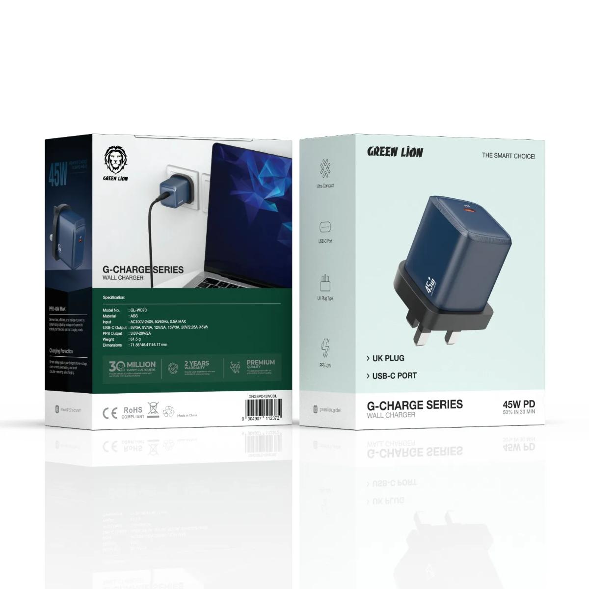 Green Lion G-Charge 45W USB-C PD Wall Charger