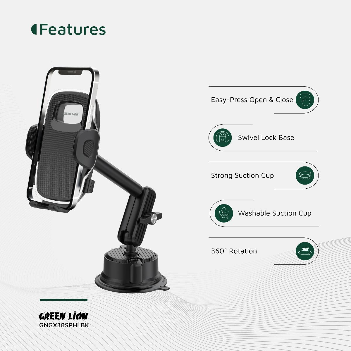 Green Lion GX•38 Suction Phone Holder