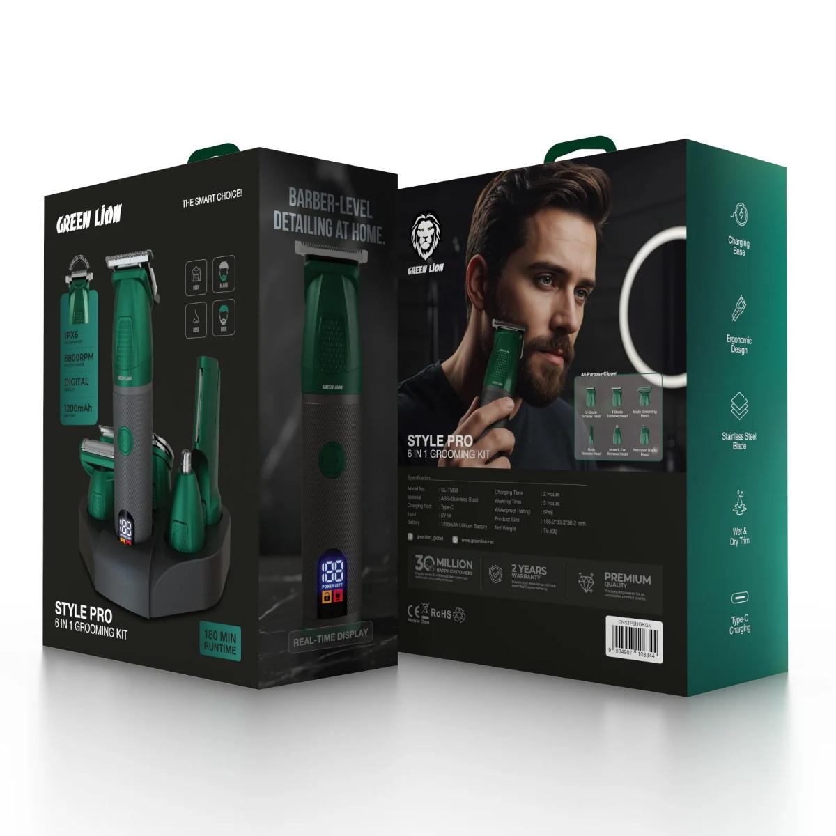 Green Lion Style Pro 6-in-1 Grooming Kit