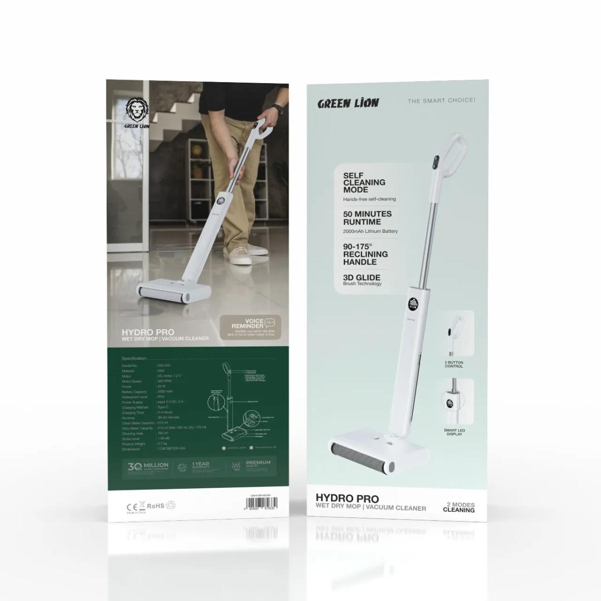 Green Lion Hydro Pro - Wet Dry Mop | Vacuum Cleaner