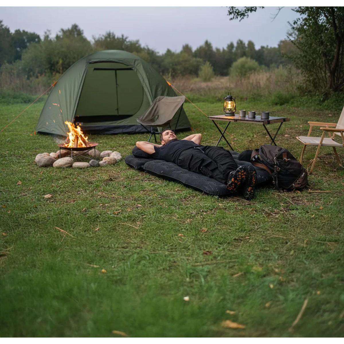 Green Lion Inflatable Car Air Mattress