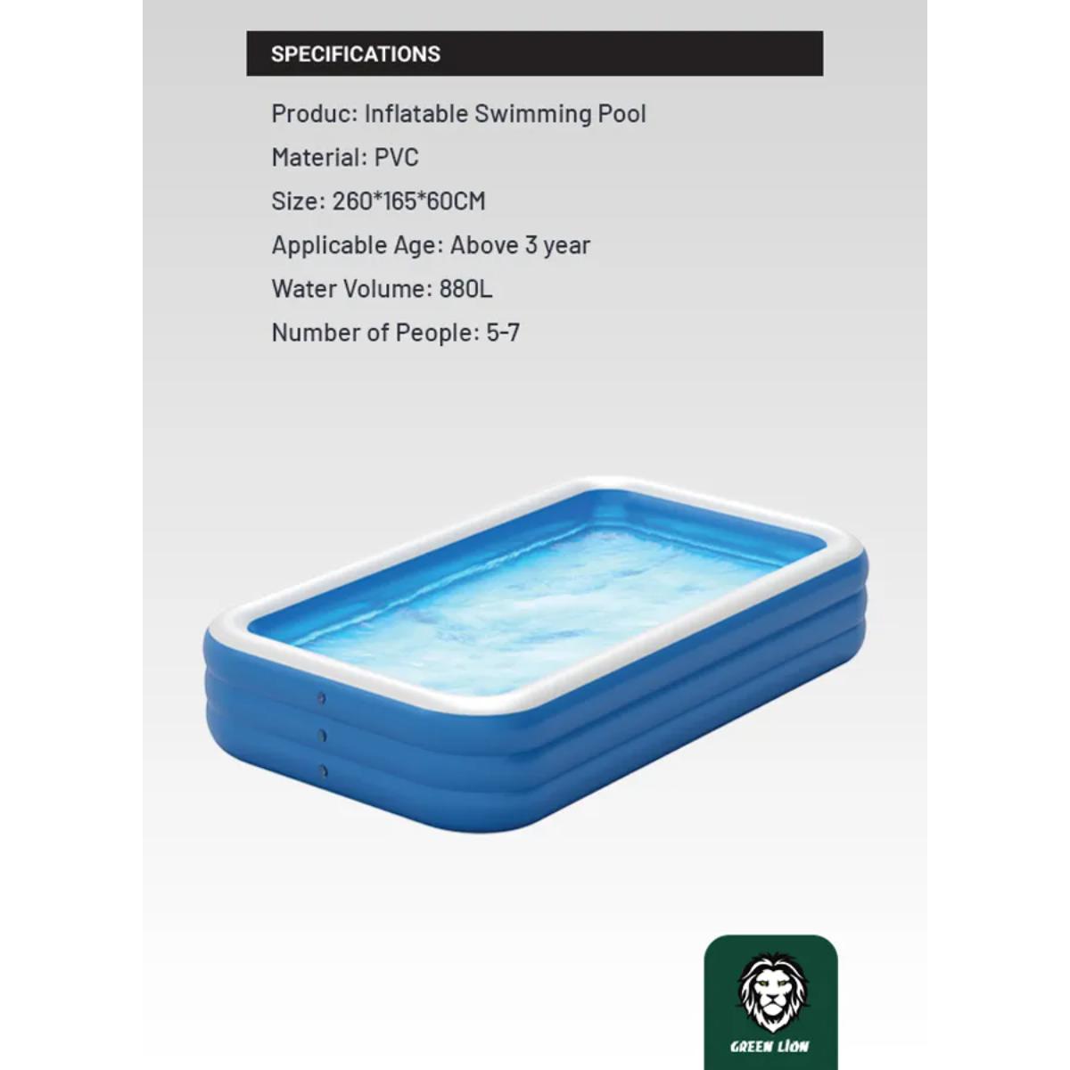 Green Lion Inflatable Swimming Pool