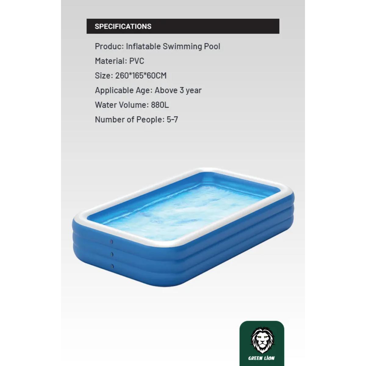 Green Lion Inflatable Swimming Pool