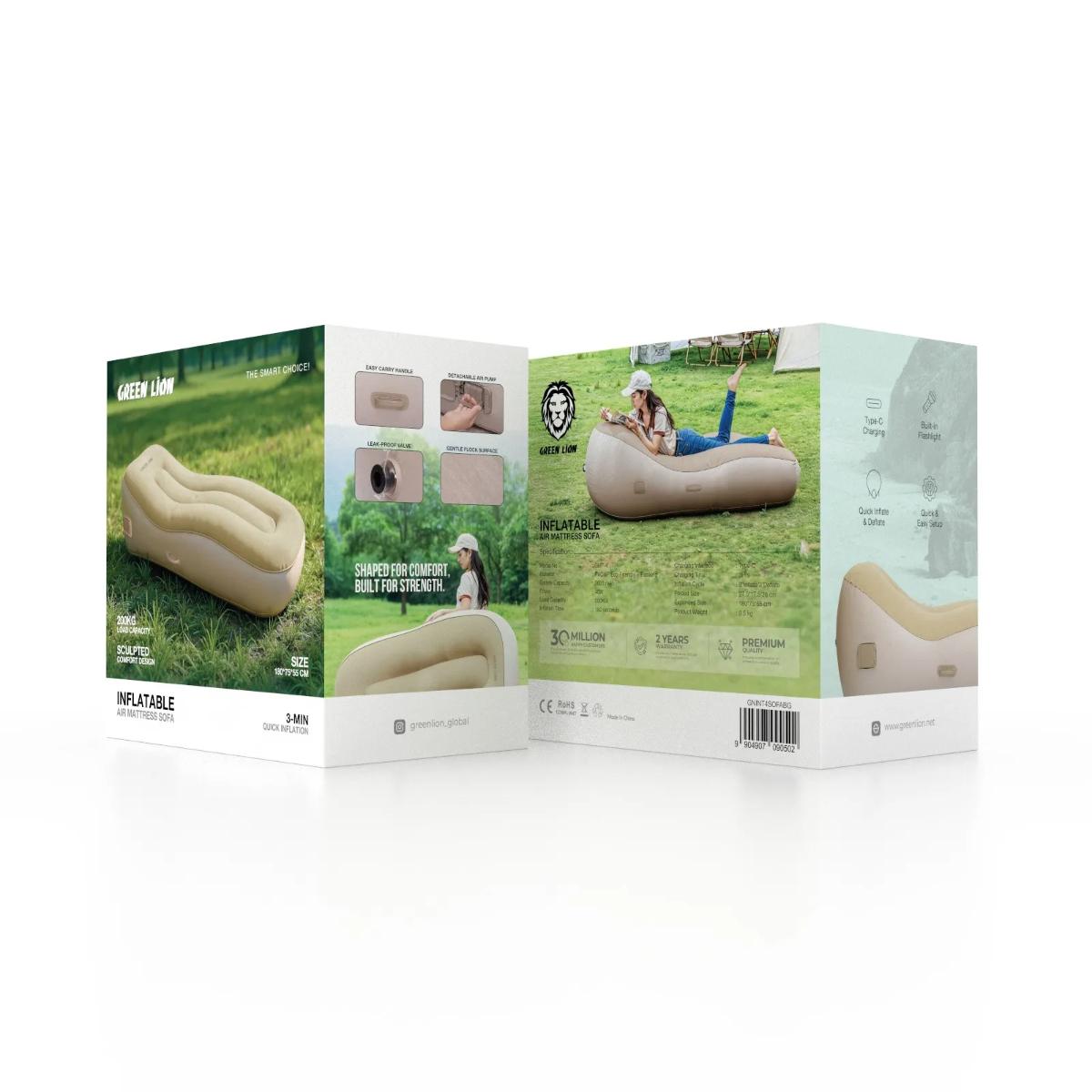 Green Lion Inflatable Air Mattress Sofa