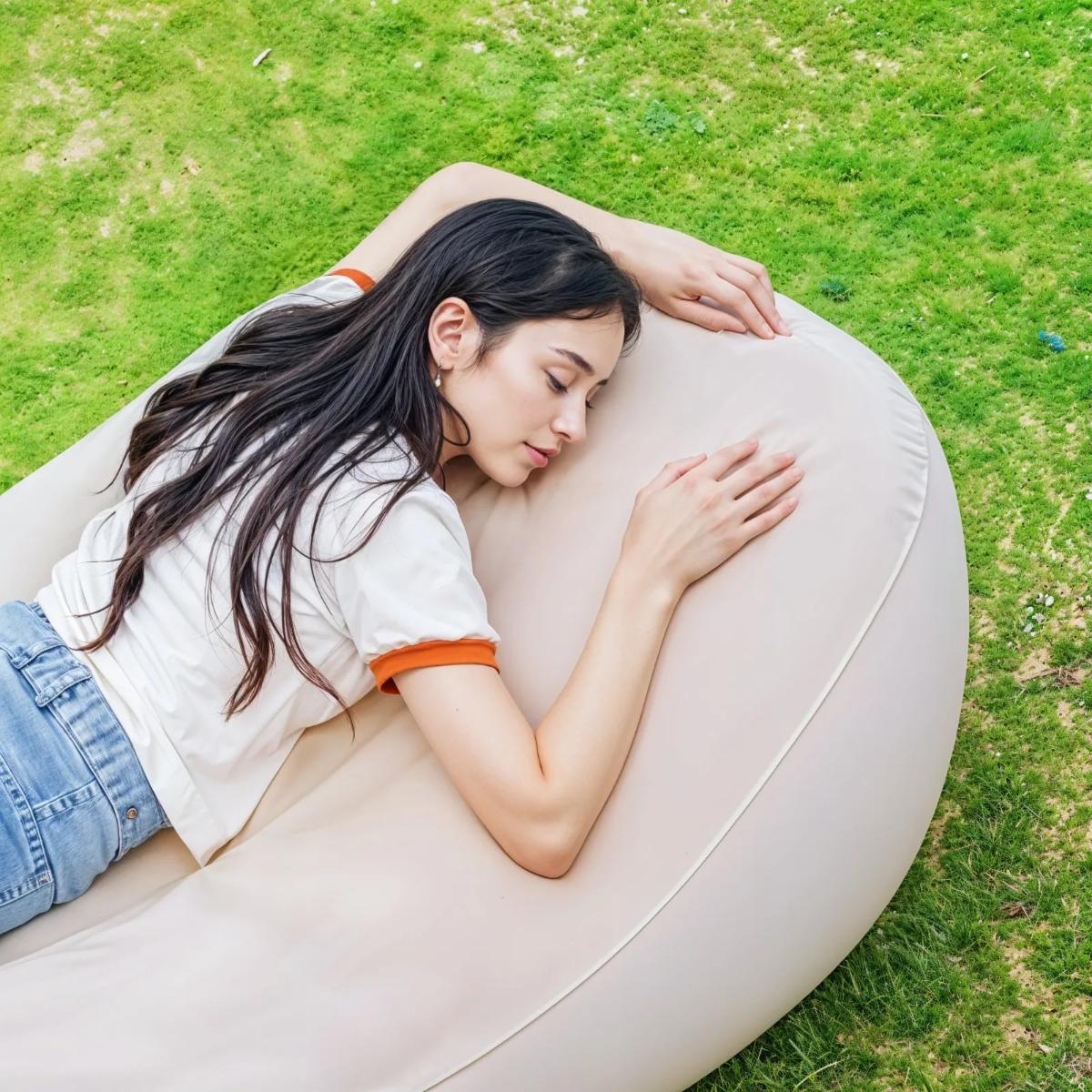 Green Lion Inflatable Air Mattress Sofa