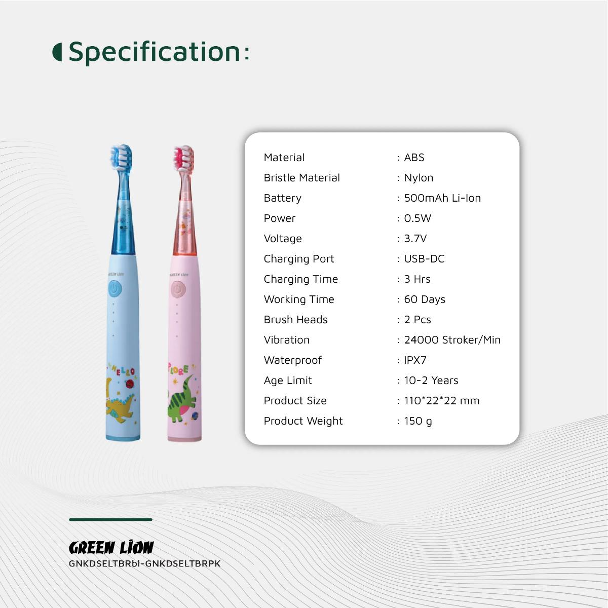 Green Lion Kids Electric Toothbrush