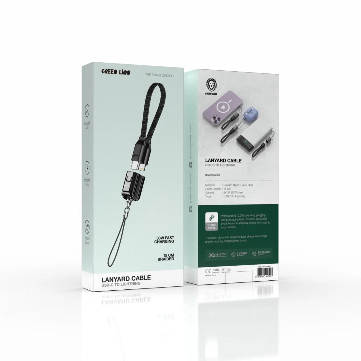 Green Lion Lanyard Cable USB•C To Lightning