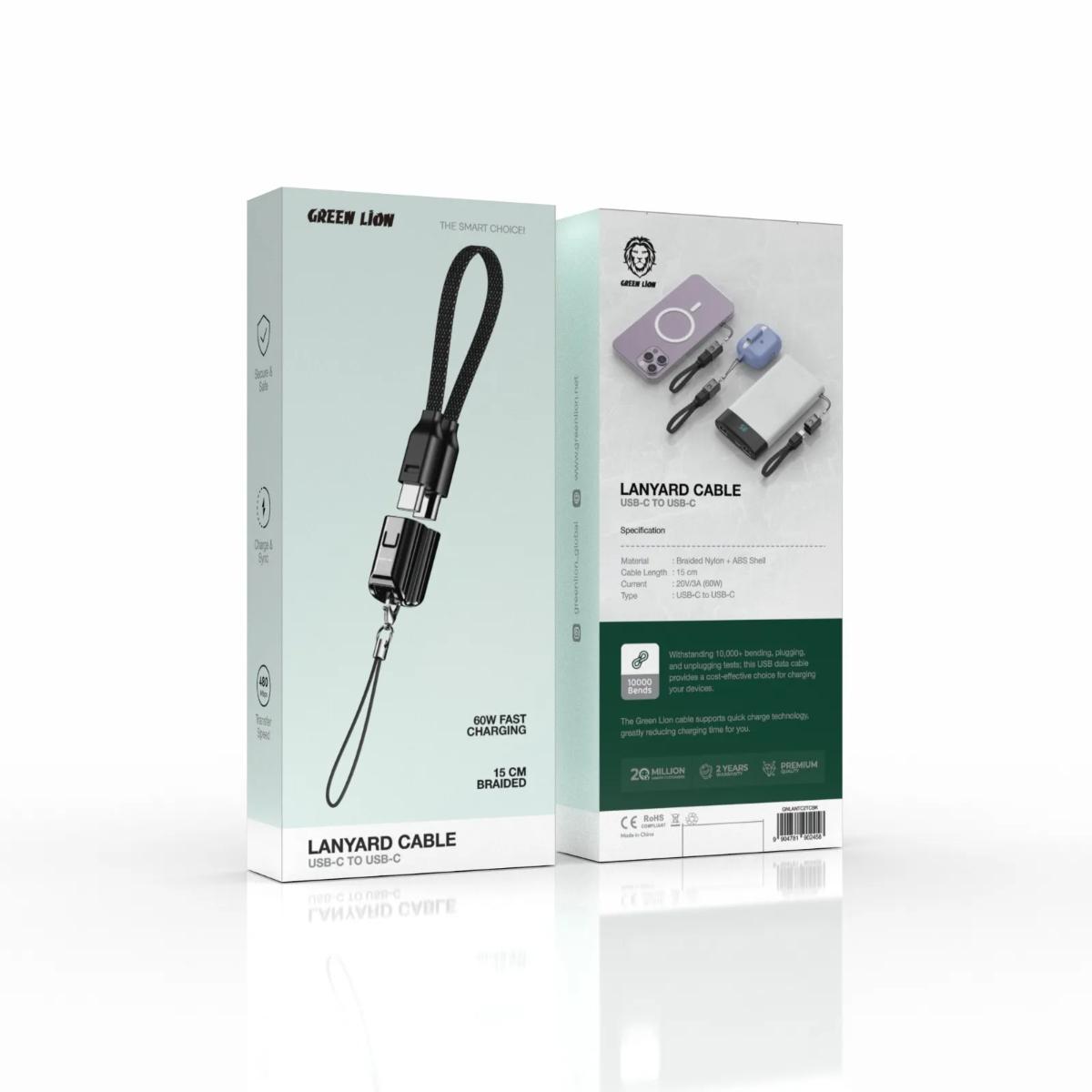 Green Lion Lanyard Cable USB•C To USB•C