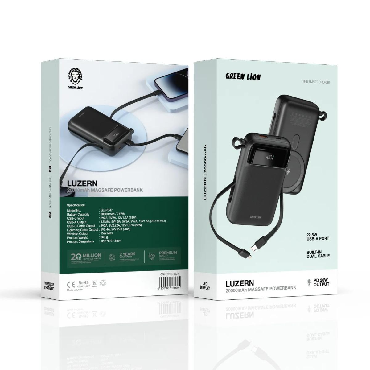 Green Lion Luzern 20000mAh MagSafe Power Bank