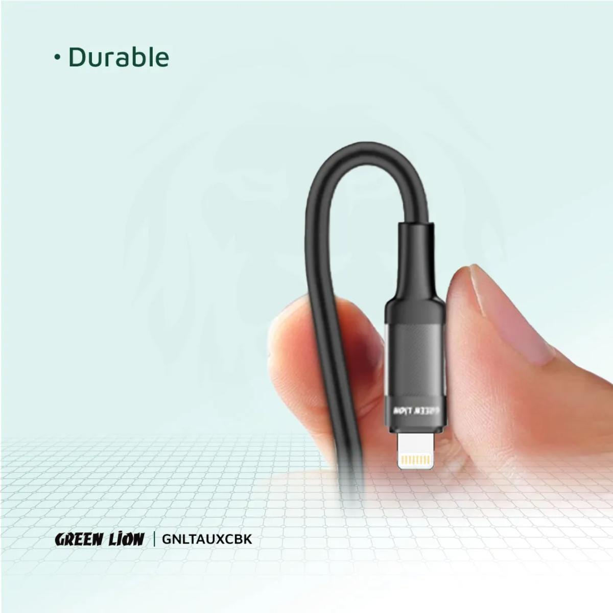 Green Lion Lightning To AUX Braided Cable