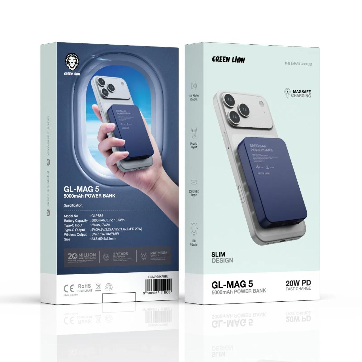 Green Lion GL-MAG 5 Power Bank (5000mAh)