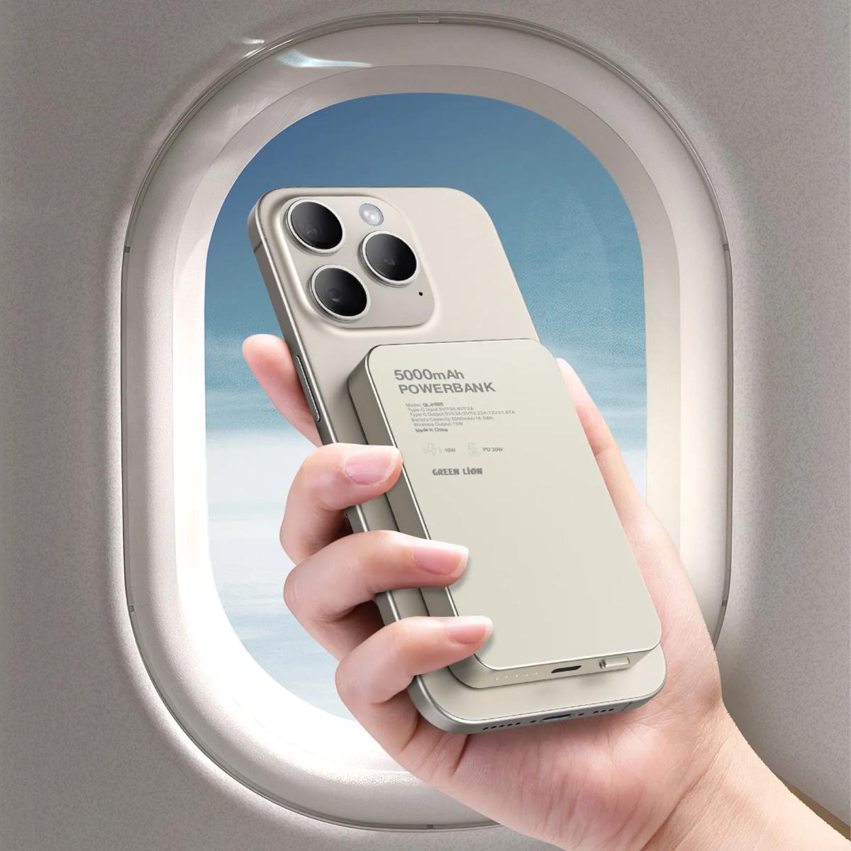 Green Lion 5000mAh Magnetic Wireless Power Bank (PD 20W)