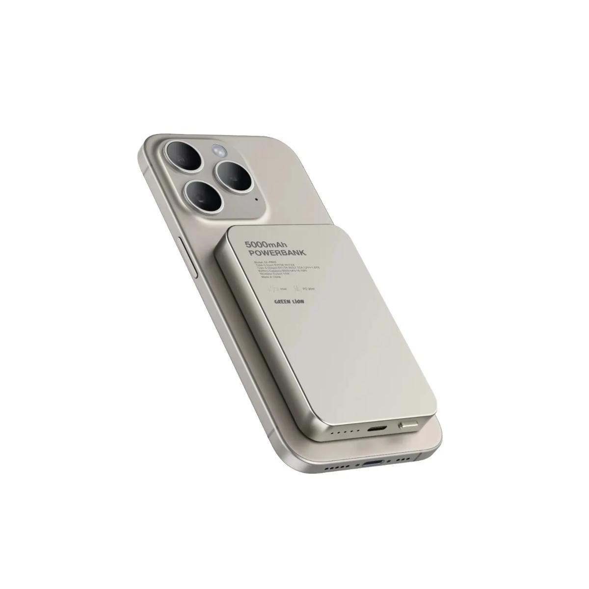 Green Lion 5000mAh Magnetic Wireless Power Bank (PD 20W)