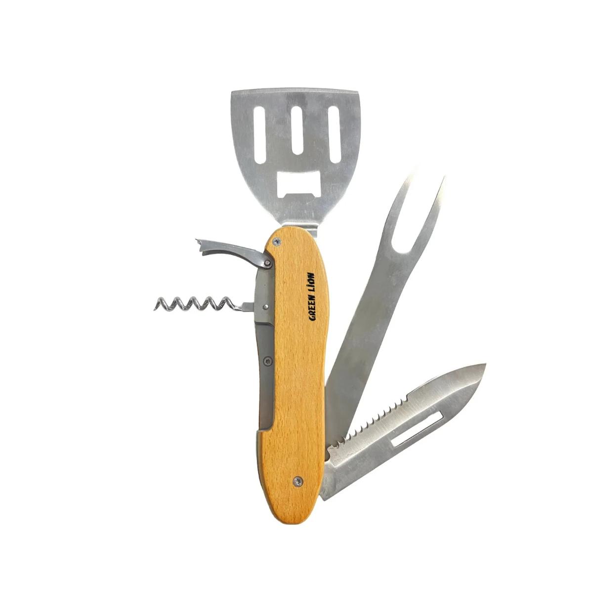 Green Lion Multifunction 5 in 1 BBQ Tool Set