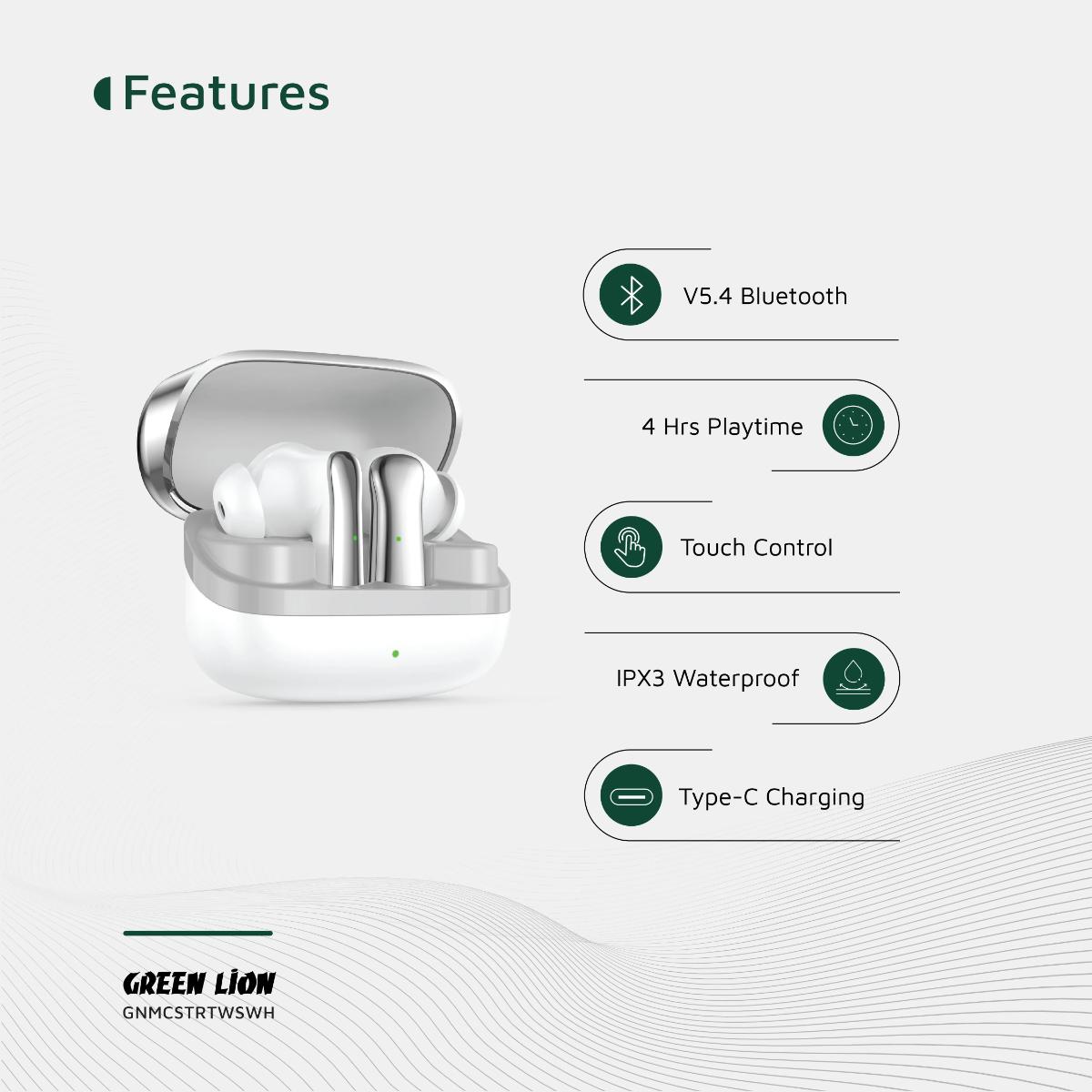 Green Lion Manchester True Wireless Earbuds