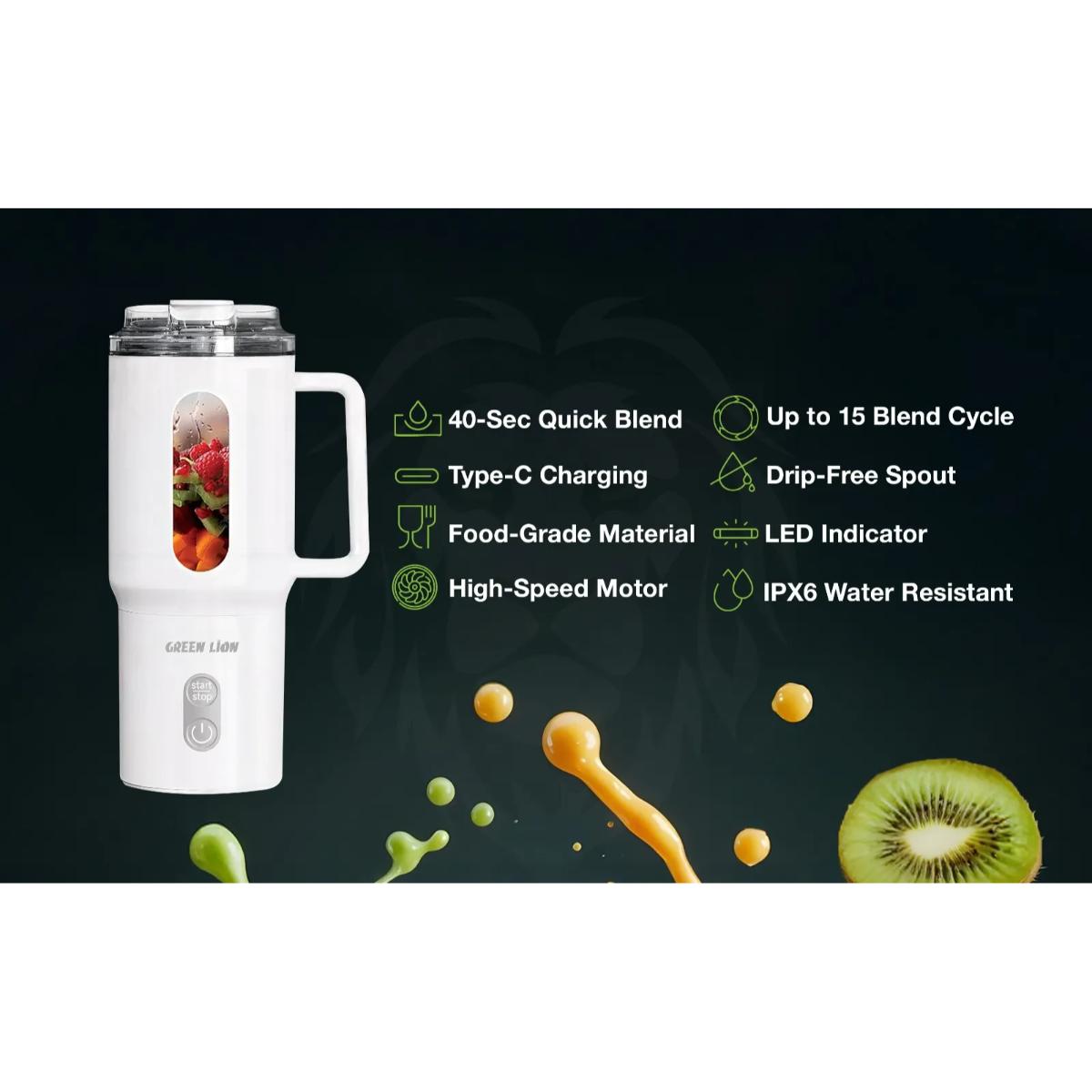Green Lion 6-Blade Portable Juicer Mug
