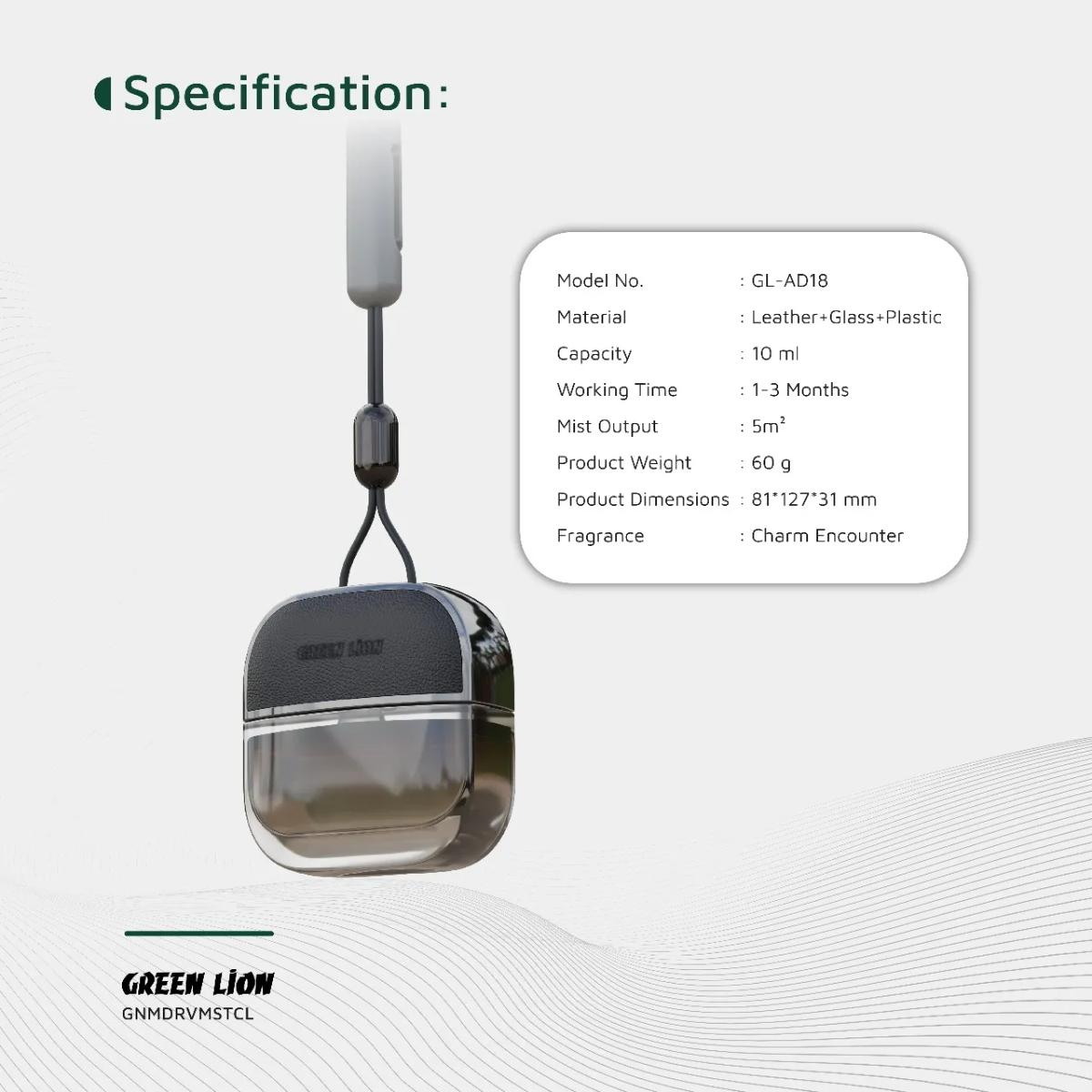 Green Lion Drive Mist Hanging Car Diffuser