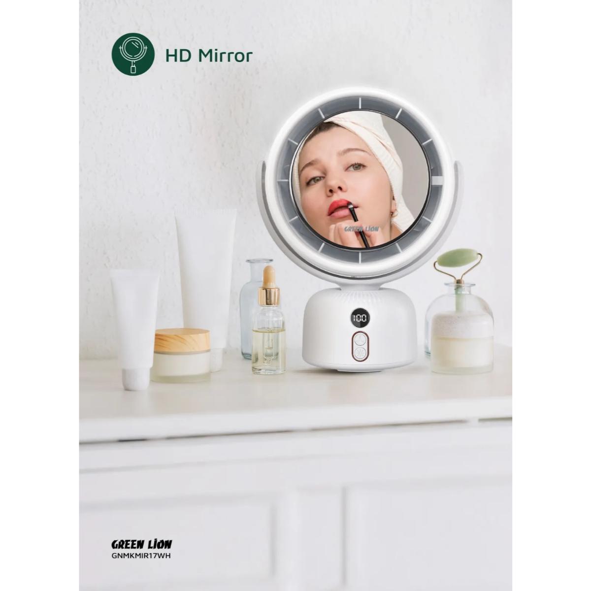 Green Lion Makeup Mirror Fan