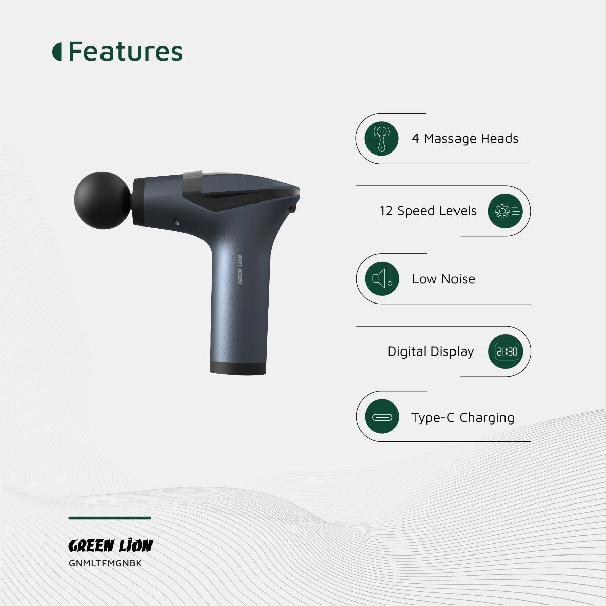 Green Lion Multifunctional Massage Gun GMG•05